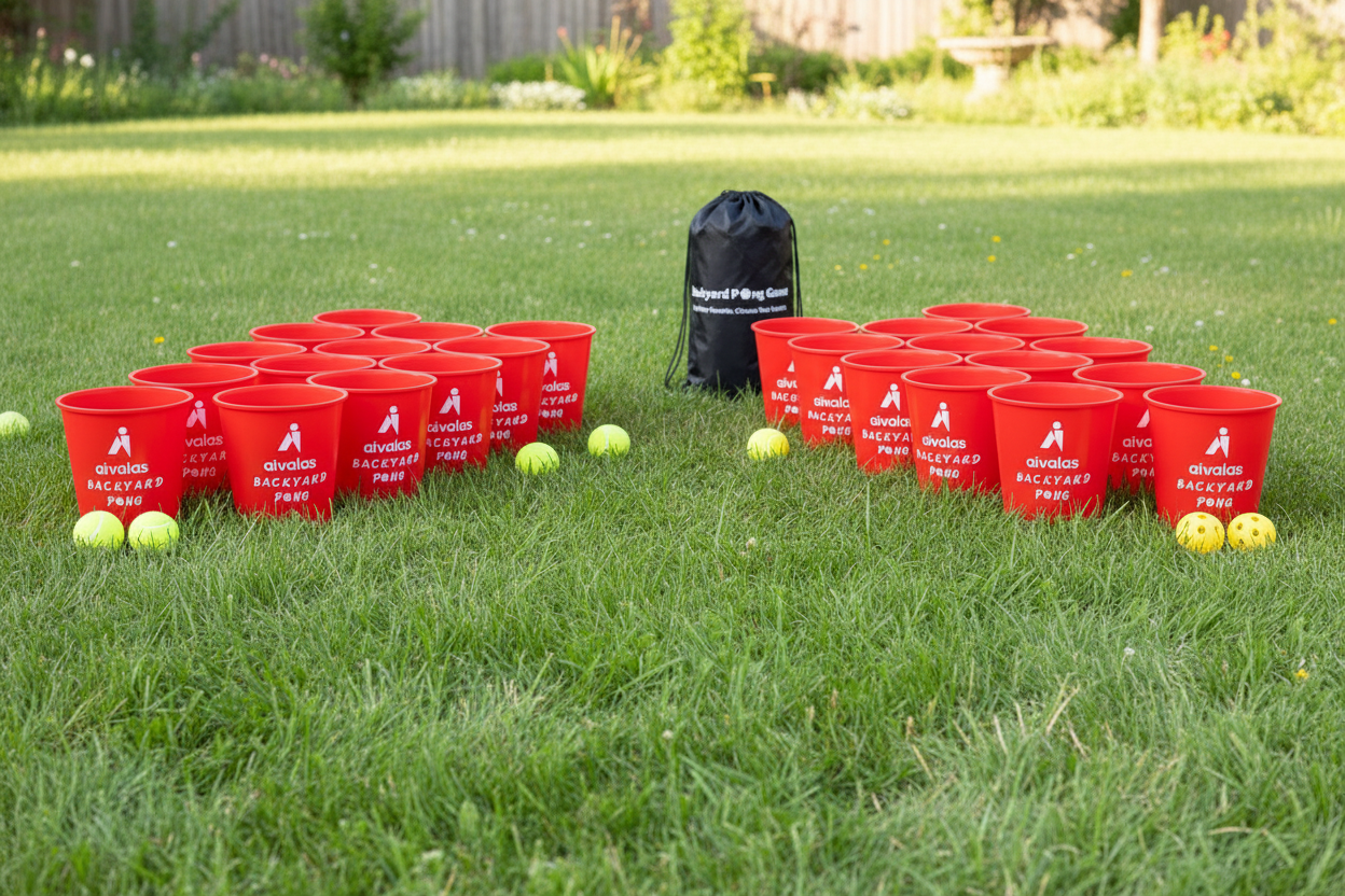 Backyard Pong on Grass - No People