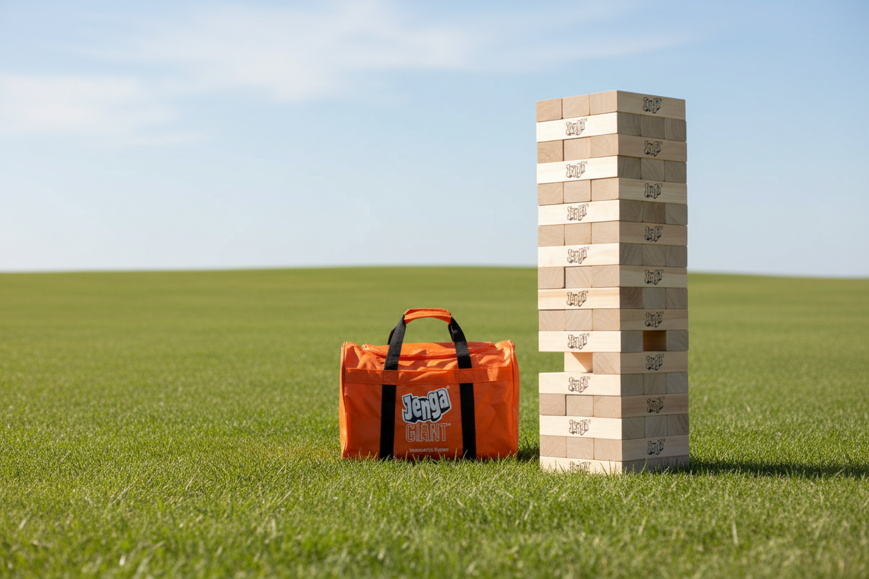 Giant Jenga on Grass