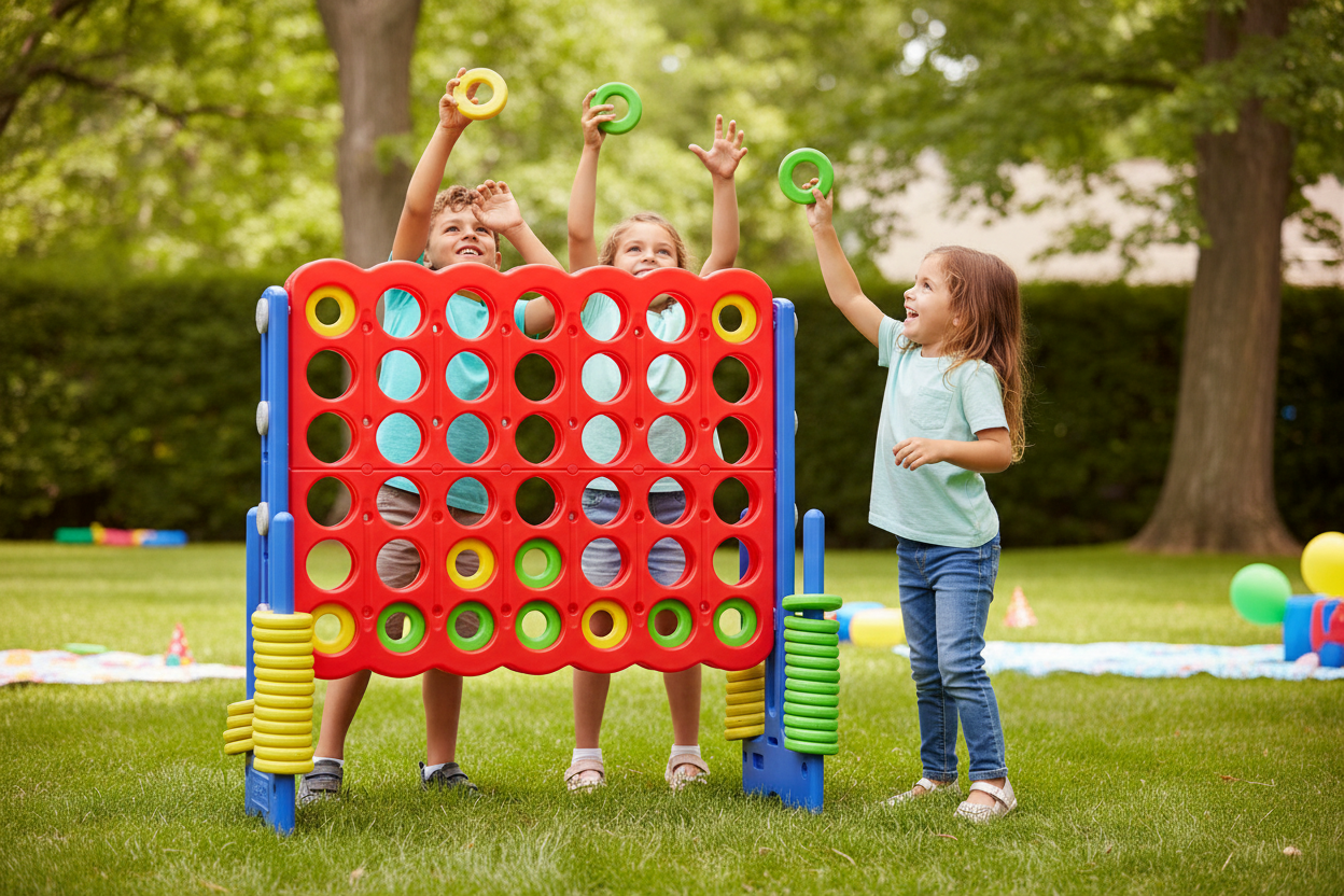 Kids Playing Massive Giant Connect 4