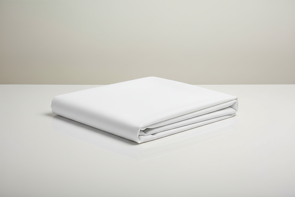 Single Folded White Linen